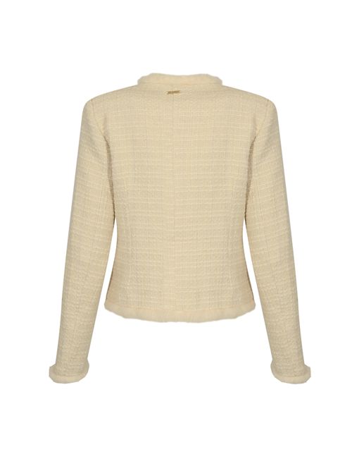 Giacca bouclette profili simil pelliccia NO SECRETS | 253NS229LATTE